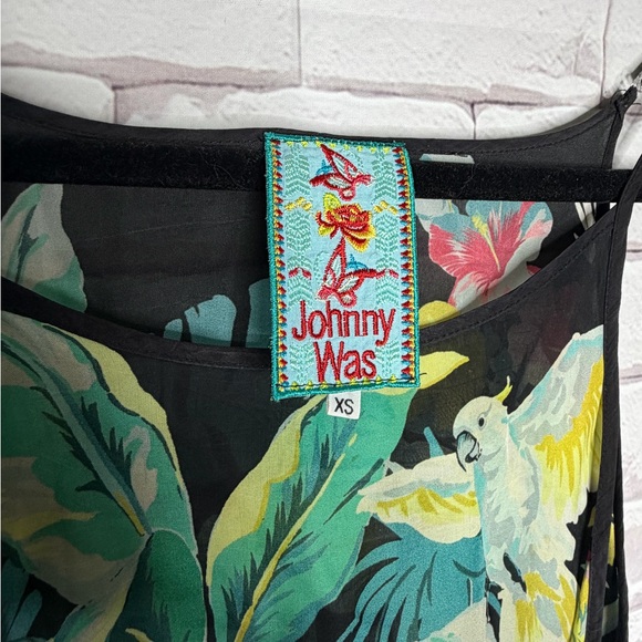 Johnny Was Tropical Botanical Maxi Dress | Resortcore Boho Luxe Island / Size XS - Picture 4 of 10